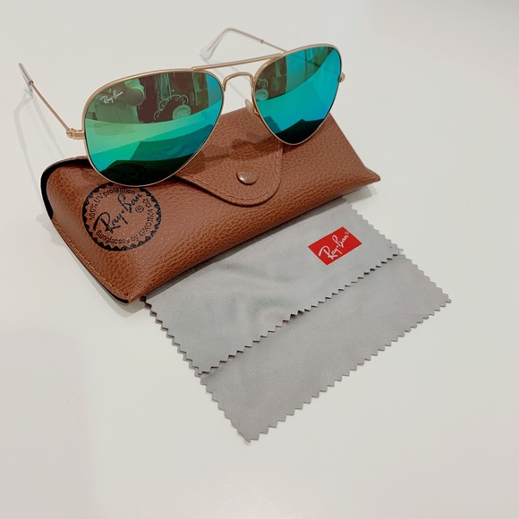 Ray ban aviator gold frame/green mirror lens - Picture 3 of 5